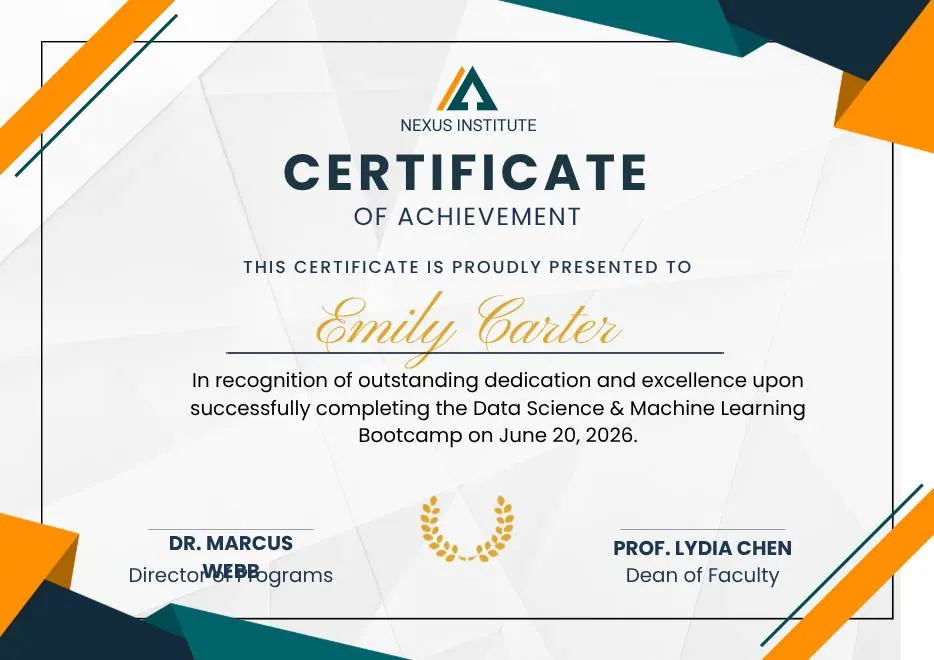 Nexus Institute Bold Geometric Certificate of Achievement thumbnail